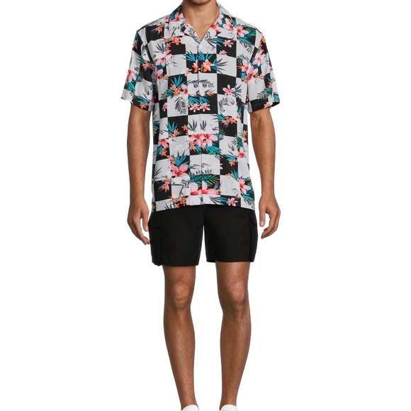 Men’s No Boundaries Rayon Button Down Resort Shirt Size Medium NWT - Picture 5 of 6